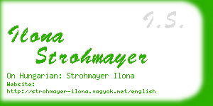 ilona strohmayer business card